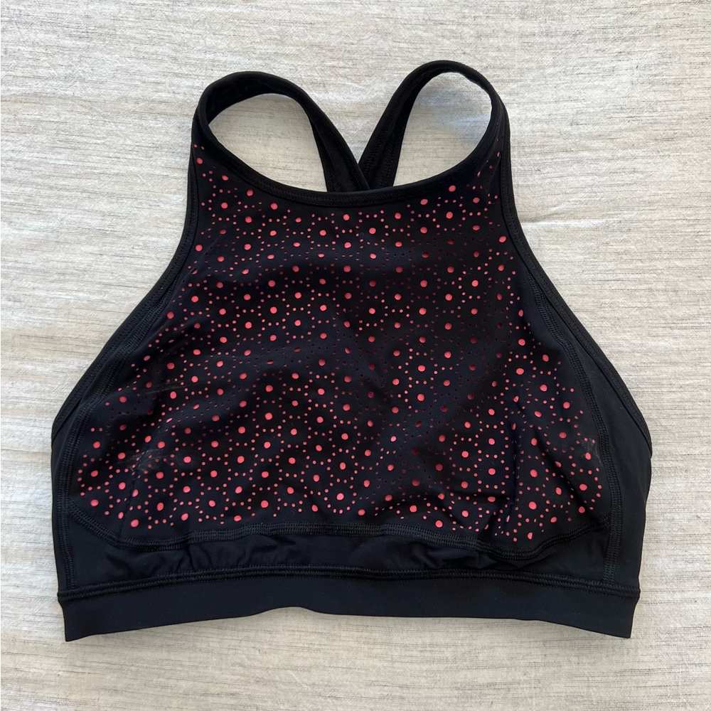 Lululemon - Size 2 Sports Bra Crop Top - Pink & Black